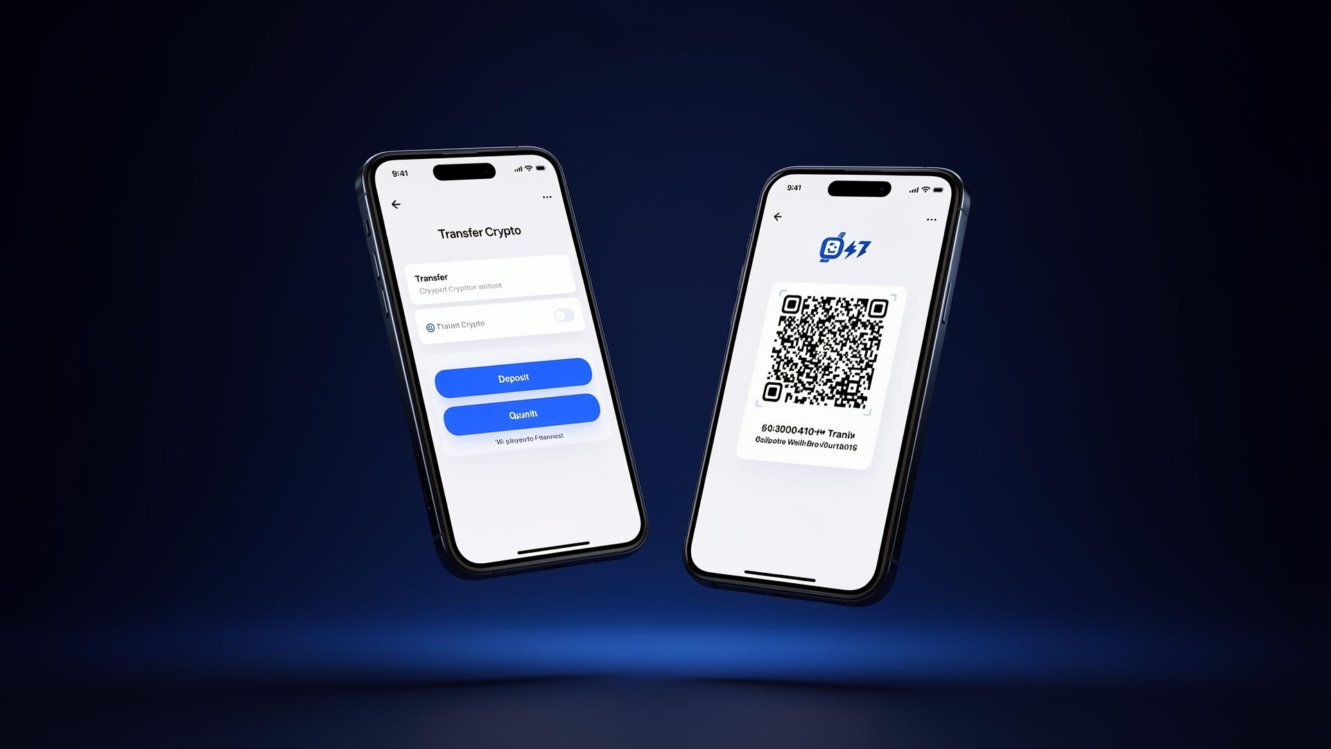 AXIRA transfer and deposit screens